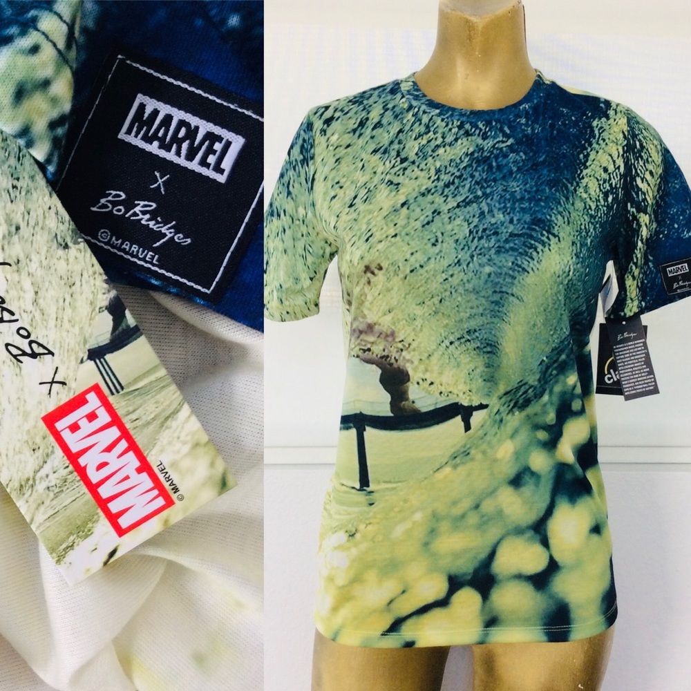 NWT MARVEL Comics x BO BRIDGES The INCREDIBLE HULK Collectible TEE SHIRT Large